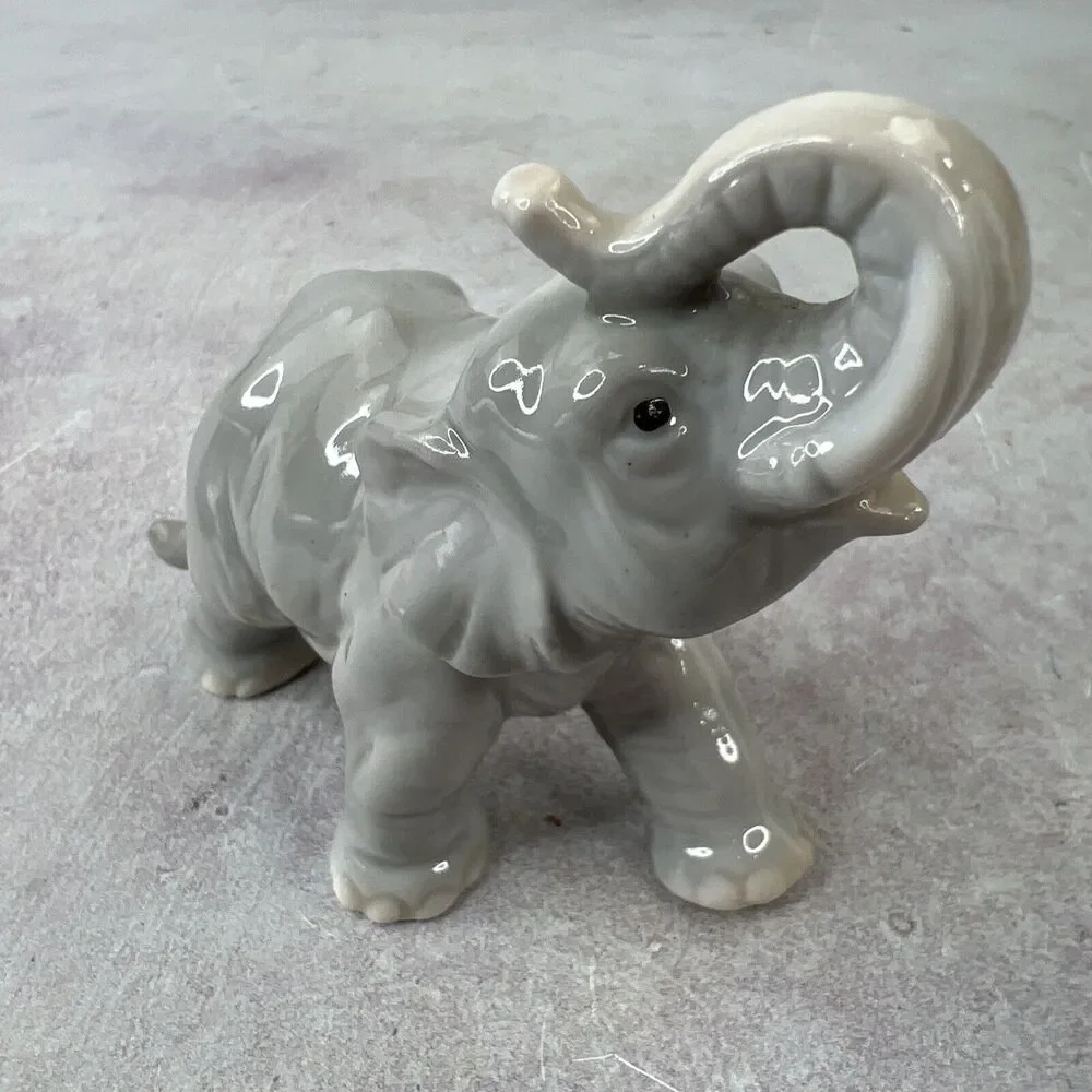 Vintage George Good‎ Miniature Porcelain Elephant Figurine